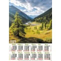 Календарь 2025 листовой А2 лак 25127 Горная долина