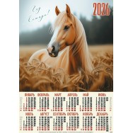 Календарь 2026 листовой А2 лак 26196 На пшеничном поле