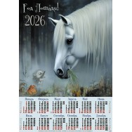 Календарь 2026 листовой А2 лак 26197 Ёжик в тумане