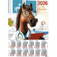 Календарь 2026 листовой А2 лак 26206 Врач