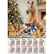 Календарь 2026 листовой А2 лак 26220 Возле камина