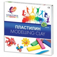 Пластилин Луч 12цв. Классика 240гр. стек к/кор. 7С 331-08
