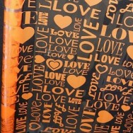 Пленка Love оранжевая, 70смх7,5м