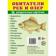 Дем. картинки СУПЕР Обитатели рек и озер.16 раздаточных карточек с текстом (63х87 мм)