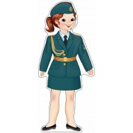 Плакат оформительский 500х350мм фигурный Военная Парадная (с блестками в лаке) Ф 13212 Лак Атмосфера праздника