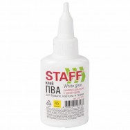 Клей Staff Basic ПВА 45гр. с дозатором 227375