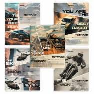 Тетрадь Brauberg А5 24л. клетка, обложка картон, AUTO-MOTO, 107307