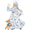 Плакат оформительский 348х410мм фигурный Новый Год 0-35 5041 Снегурочка Лак Мир открыток