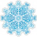 Украшение на скотче 100x100 мм 7-66 5231 Снежинка, 10шт./уп. цена за 1шт. Термография Мир открыток