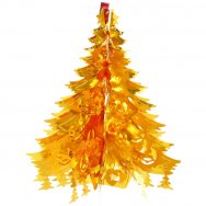 Украшение новогоднее из фольги Волшебная елочка, D-40см, золото, 202-441