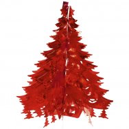 Украшение новогоднее из фольги Волшебная елочка, D-40см, красный, 202-443