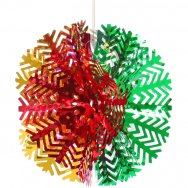 Украшение новогоднее из фольги Снежный Шар, D-30см, Мультицвет, 202-419