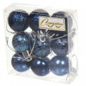 Елочное украшение пластик Набор шаров 3 см (набор 24шт) 