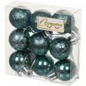 Елочное украшение пластик Набор шаров 3 см (набор 24шт) 
