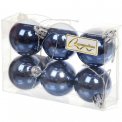 Елочное украшение пластик Набор шаров 4 см (набор 6 шт) 