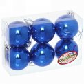 Елочное украшение пластик Набор шаров 4 см (набор 6 шт) 