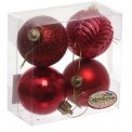 Елочное украшение пластик Набор шаров 5 см (набор 4 шт) 