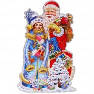 Плакат новогодний Праздник, 43см, 203-480