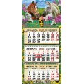 Календарь 2026 квартальный трёхблочный 333*710 мм 
