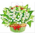 Плакат оформительский 400х300мм фигурный Р34 256 Корзина Ландышей Лак ФДА