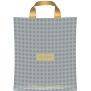 Пакет ЛюксПласт с петлевой ручкой 34*30 см 100 мк Горох серый