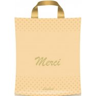 Пакет ЛюксПласт с петлевой ручкой 34*30 см 100 мк Мерси бежевый