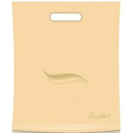 Пакет ЛюксПласт с вырубной ручкой 37*30 см 100 мк Волна бежевый