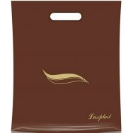 Пакет ЛюксПласт с вырубной ручкой 37*30 см 100 мк Волна коричневый