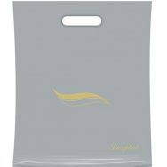 Пакет ЛюксПласт с вырубной ручкой 37*30 см 100 мк Волна серый