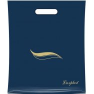 Пакет ЛюксПласт с вырубной ручкой 37*30 см 100 мк Волна синий