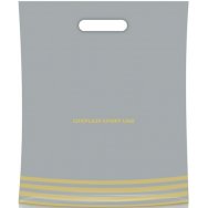 Пакет ЛюксПласт с вырубной ручкой 37*30 см 100 мк Спорт серый