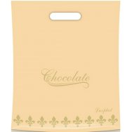 Пакет ЛюксПласт с вырубной ручкой 37*30 см 100 мк Шоколад бежевый