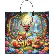 Пакет ЛюксПласт с пластиковыми ручками 35*34см Бэмби 80мк ламинат