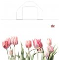 Пакет Тико с петлевой ручкой 20*30см 60мк Пора тюльпанов, прозрачная пленка с рисунком