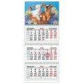 Календарь 2027 квартальный трехблочный малый 467*197 мм МКТ-27-006 