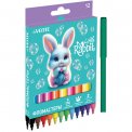 Фломастеры DeVente 12цв. Little Rabbit, с вентилируемым колпачком, картонная коробка, 5081626