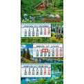 Календарь 2027 квартальный трёхблочный средний 245*470 мм 