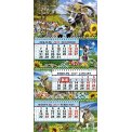 Календарь 2027 квартальный трёхблочный средний 245*470 мм 