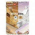 Скетчбук Brauberg ART DEBUT белая бумага 120 г/м2 + крафт 80 г/м2 165х240 мм, 60 + 20 л., гребень, 112982