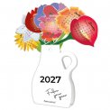 Календарь 2027 настольный , подарочный, фигурный, сувенир DIY, картон, 