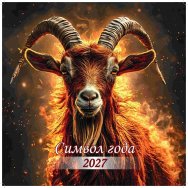 Календарь 2027 на скрепке 300*300 мм КПБ2710 