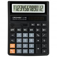Калькулятор Cromex 888 (185x145 мм), 12 разрядов, ЧЕРНЫЙ, 271728
