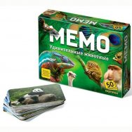 Настольная игра Мемо Удивительные животные 7207 Нескучные Игры