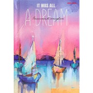 Книжка записная Проф-Пресс А6 80л. ЛОДОЧКИ НА ЗАКАТЕ, 7БЦ, 80-6465