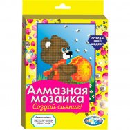 Мозаика Алмазная 15*20см частичное заполнение Медвежонок 87959 Centrum