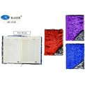 Книжка записная BASIR 15*10, 80листов,обложка-реверсивные пайетки, МС-4740