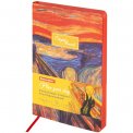 Ежедневник Brauberg недатированный А5 138х213мм VISTA под кожу гибкий, 136л, Edvard Munch, 111984