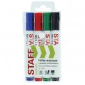 Набор маркеров Staff MANAGER стираемых для белой доски НАБОР 4 ЦВЕТА, WBM-300, 3 мм, с клипом, 152637