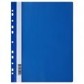 Скоросшиватель Стамм пластиковый с перфорацией А4 160мкм, синяя с прозр. верхом ММ-32255