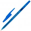 Ручка Staff Basic шариковая BP-66 BLUE, СИНЯЯ, корпус синий, 1 мм, линия 0,5, 144454